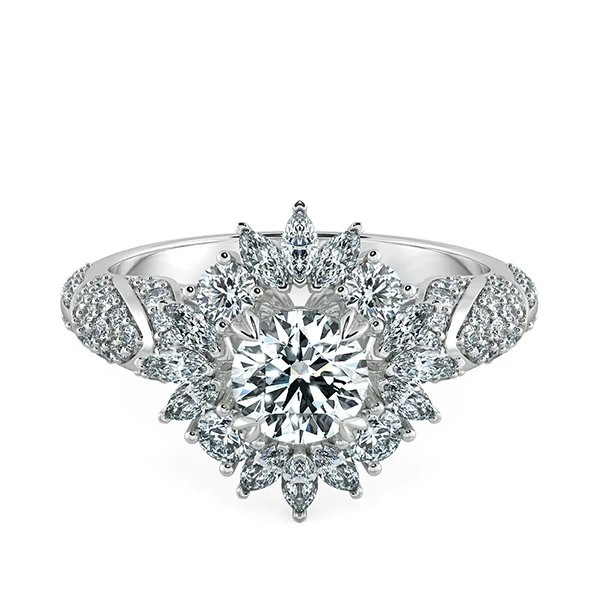 Nhẫn đính hôn Floral Halo NCH2501 1